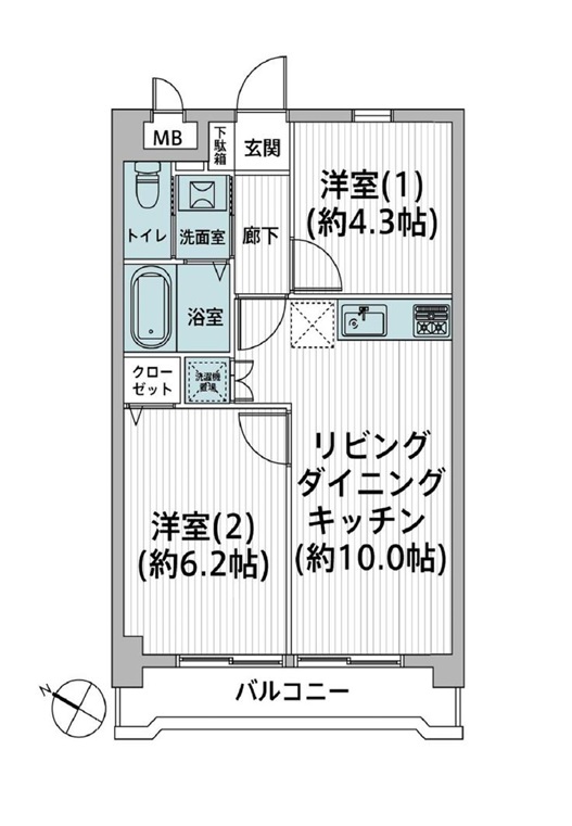 間取図 1LDK+S 間取図 1LDK+S