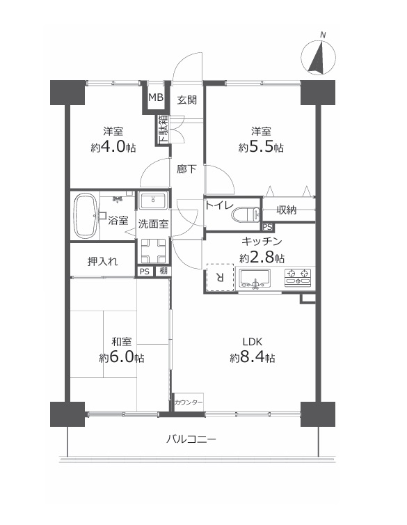 間取図 3LDK 間取図 3LDK