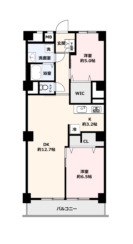 間取図 2LDK 間取図 2LDK
