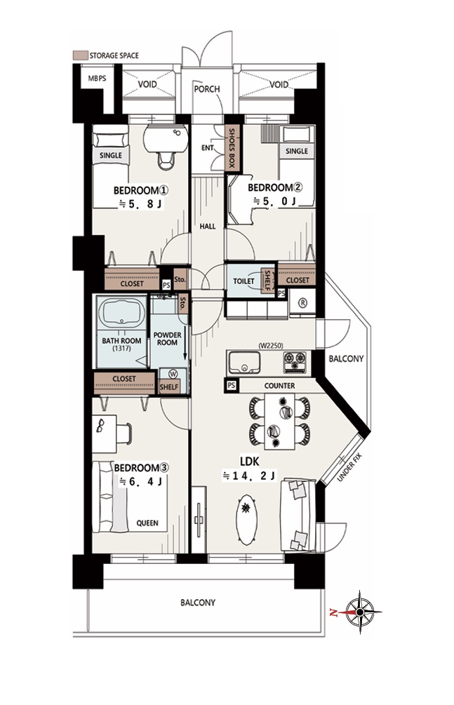 間取図 3LDK 間取図 3LDK