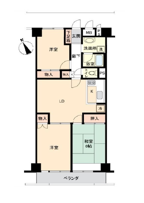 間取図　3DK