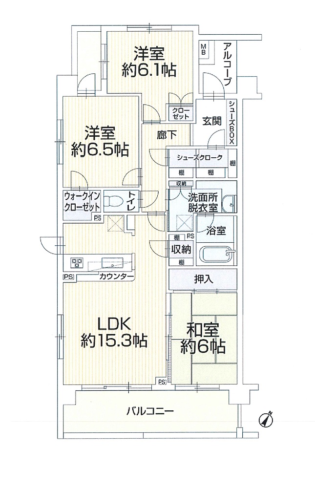 間取図　3LDK