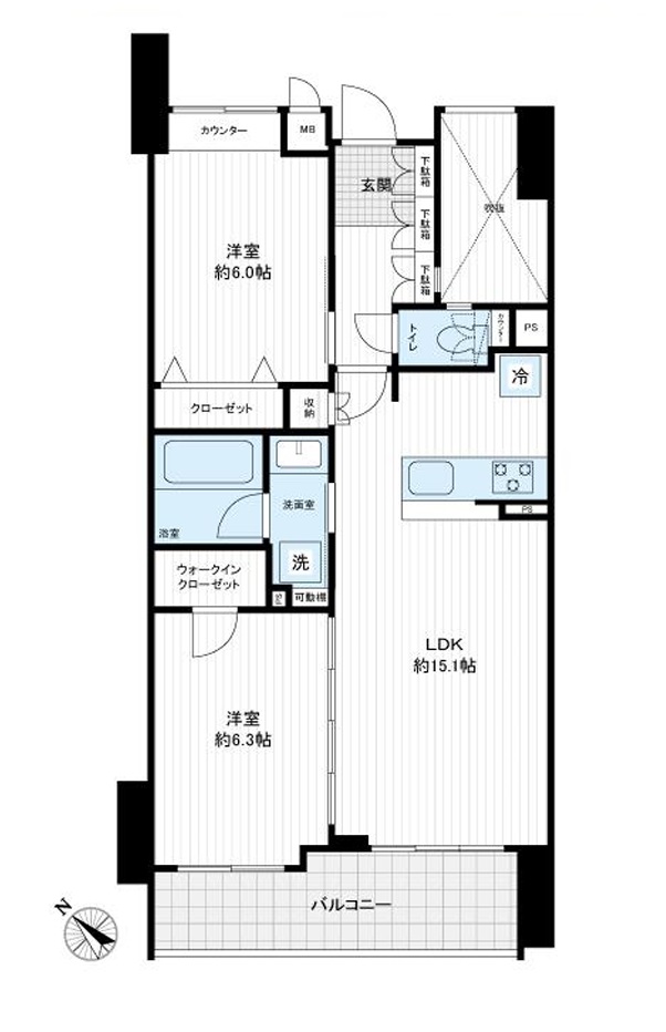 間取図 2LDK 間取図 2LDK