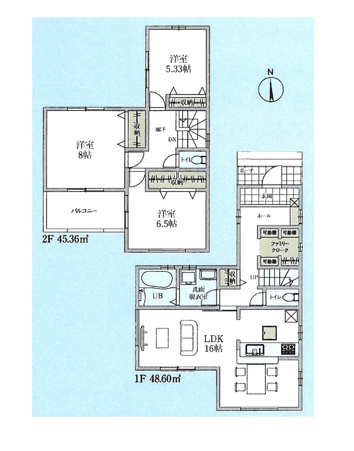 1号棟　間取図　3LDK