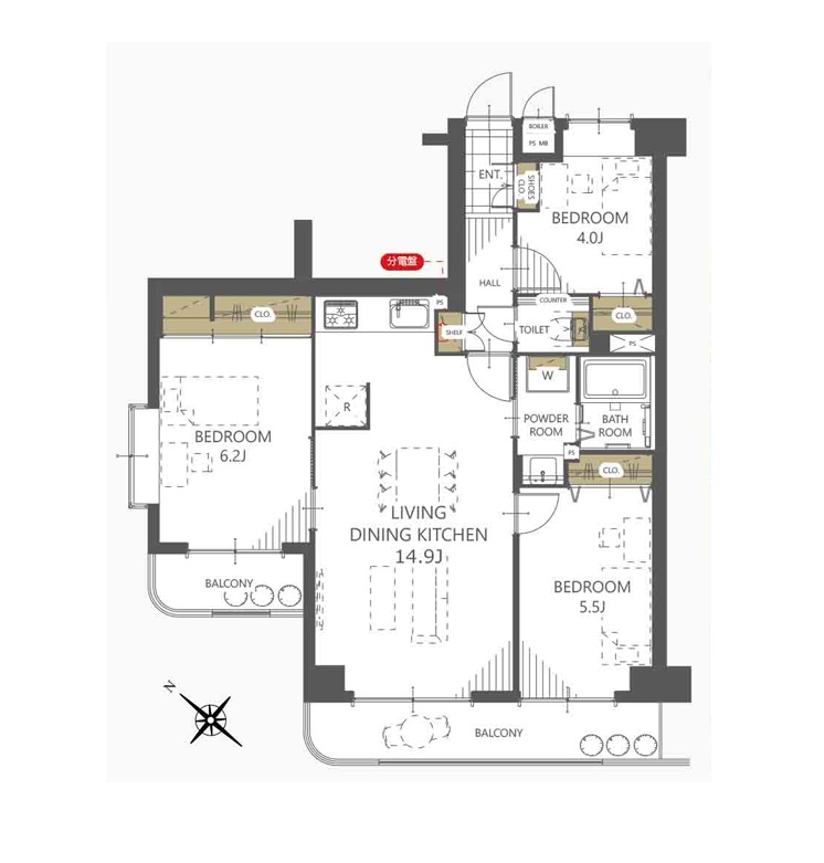 間取図 3LDK 間取図 3LDK