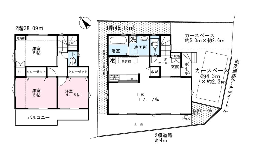 区画図、間取図 3LDK