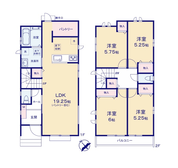 A号棟 間取図 4LDK A号棟 間取図 4LDK