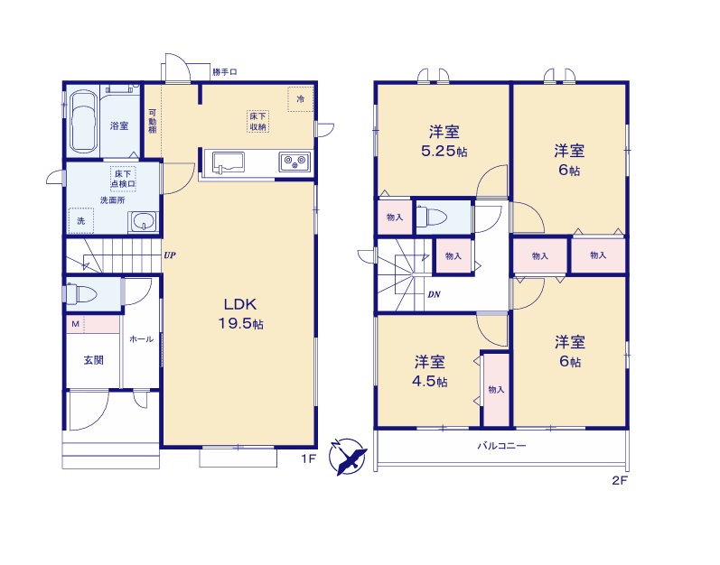 B号棟 間取図 4LDK B号棟 間取図 4LDK