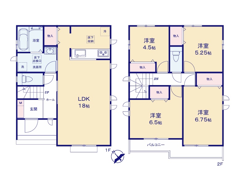 D号棟 間取図 4LDK D号棟 間取図 4LDK