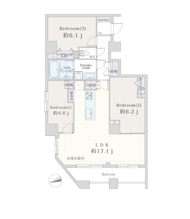 間取図 3LDK 間取図 3LDK