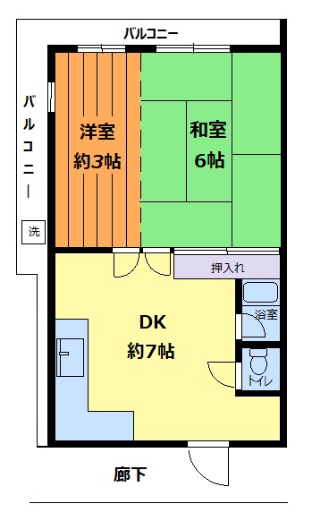 間取図　2DK