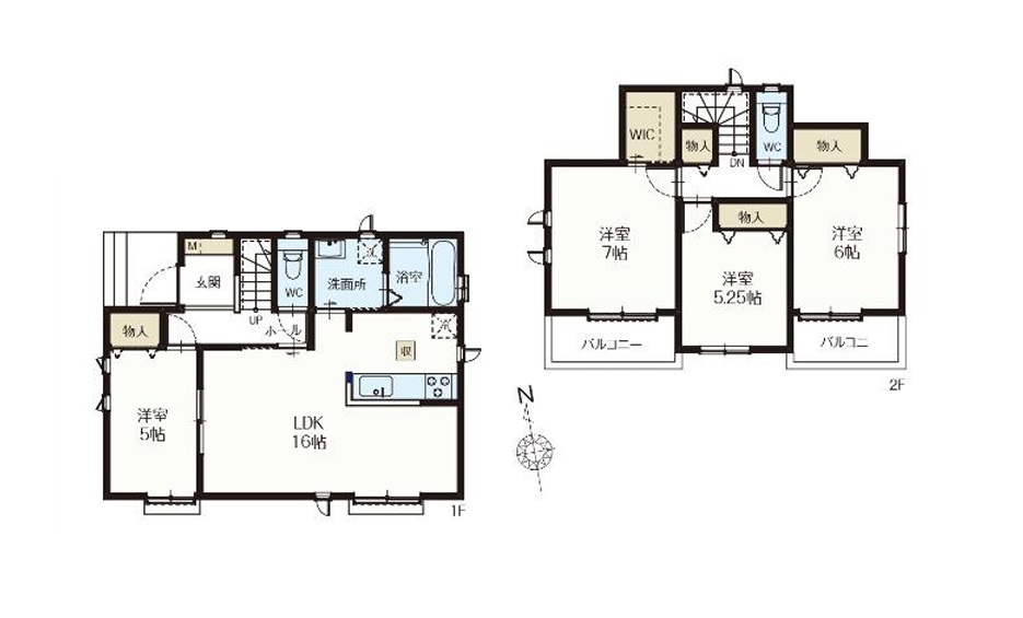 B号棟 間取図 4LDK B号棟 間取図 4LDK