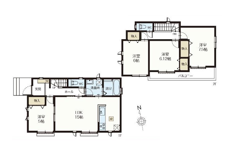 C号棟 間取図 4LDK C号棟 間取図 4LDK