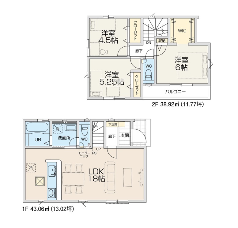 2号棟 間取図 2号棟 間取図