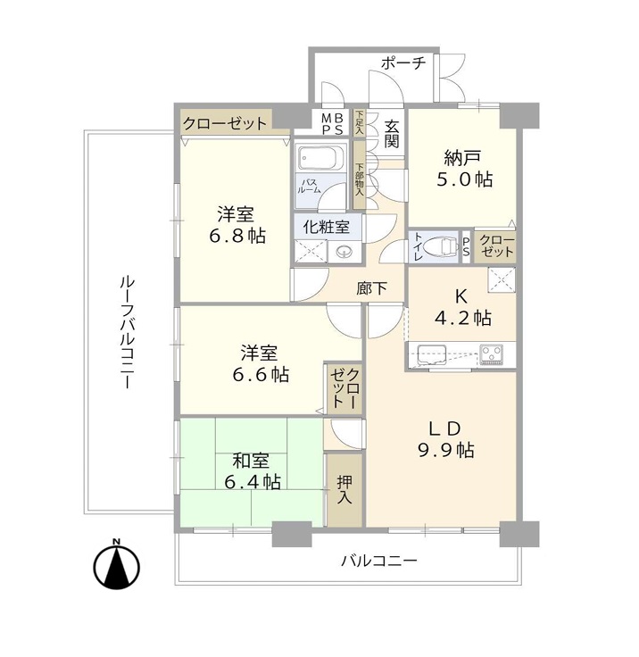 間取図　3LDK+N